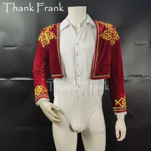 Two-Piece Boys Prince Ballet Costumes Custom Made Men Ballet Dance Leotard Set Outfit Child Adult Gymnastics Leotards Suit C516