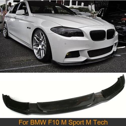 5 Series Carbon Fiber Front Bumper Lip for BMW F10 M Tech M Sport Bumper 2011 - 2013 Car Font Bumper Lip Diffuser Spoiler FRP