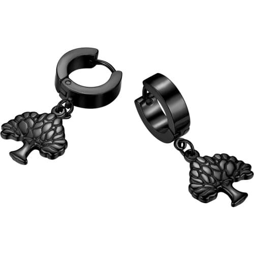 BONISKISS New Trendy Unisex Life Tree Gold Stub Earrings Beauty Jewelry Decoration Gift For Female Bijoux Brincos Dropshipping