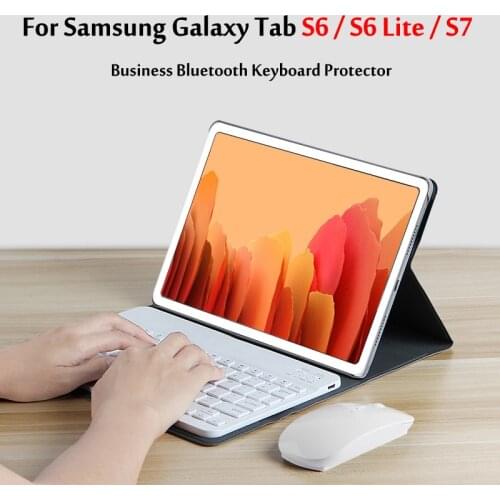 Wireless Bluetooth Keyboard Tablet Case For Samsung Galaxy Tab S6 Lite 10.4 SM-P610 P615 / S6 T860 10.5" / S7 T870 T875 Cover