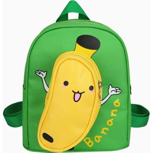 Kids Bag Cute Children School Backpack Anime Banana Boys Girls School Bags Canvas Kindergarten Children Backpack Mini Schoolbag