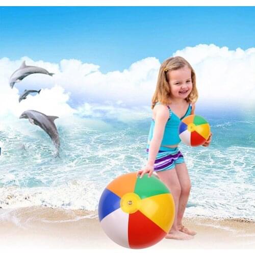 Summer Outdoor Inflatable Beach Ball Toy Fun Outdoor Water Play Ball Beach Inflatable Swimming Toy 12/14/16/20/25 Inches 6- L1S7
