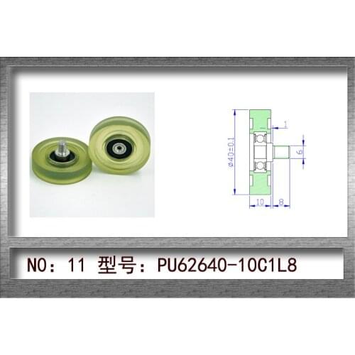 PU Material Enclosure 626z Bearing Roller Diameter 40mm,Thickness 10mm,M6X8 Screw,10pcs/lot