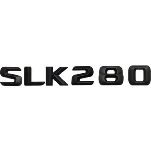 Matt Black " SLK 280 " Car Trunk Rear Letters Words Number Badge Emblem Decal Sticker for Mercedes Benz SLK Class SLK280