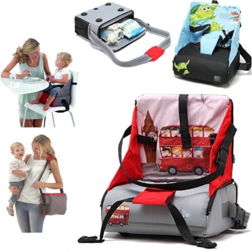 Multifunctional Mummy Bag Portable Folding Booster Seats Baby High Chair Child Safety Chair Diaper Bag