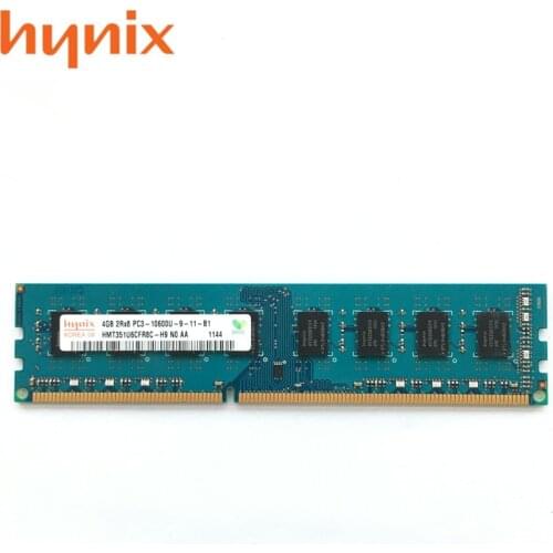 Hynix chipset PC Memory RAM Memoria Module Computer Desktop DDR3 4GB PC3 10600U 4G 1333 MHZ