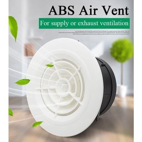 4/6 inch Plastic air vent cover bathroom wall and ceiling exhaust ventilation grille for round duct pipe 100/150mm