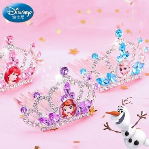 Disney Princess Frozen 2 Anna Elsa Ariel Dress Up Crown Wig Magic Makeup For Cosplay Set Kids Girls Birthday Party Gift Supplies