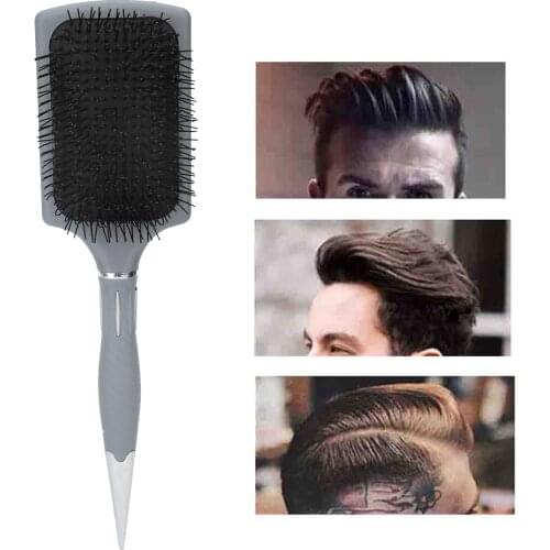 Profession Gray Square Hair Comb Beauty Anti-Static Haircare Airbag Massage Hair Brush Hairdressing Barber Accessory Tail Needle