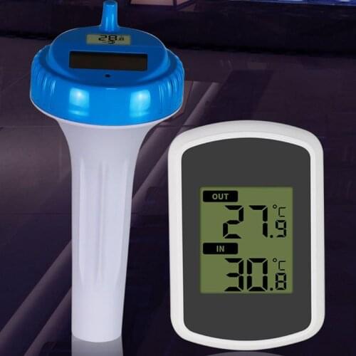 Solar Floatable Swimming Pool Thermometer for Wireless SPA Float Digital Temperature Measurement for Indoor and Outdoor Pool