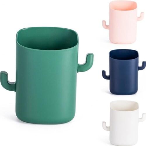 2021 Cactus Rack Bathroom Toothbrush Toothpaste Storage Rack Wall-Mounted Free Punch Bathroom Vanity Supplies Storage Rack