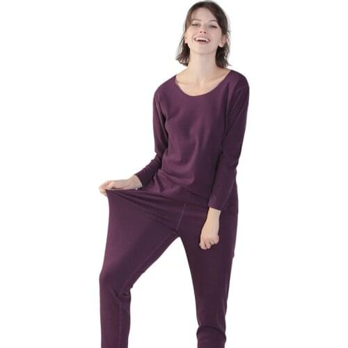 No trace fever Winter Warm Thermal underwear women Soft Cotton plus velvet plus size 7XL long Johns women sets Tops and Pants