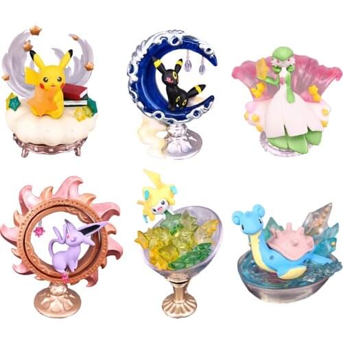 TOMY Pokemon Blind Box Toy Pikachu Xanadu Moon Ibrahimovic Hand Made Japanese Anime Figures PVC Model Toy Gift Decoration