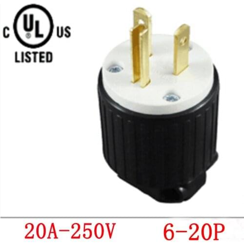 UL AC Power Electrical Industrial Male Locking Plug Connector Straight Blade Rewireable Female Adapter Adaptor Extension Cord