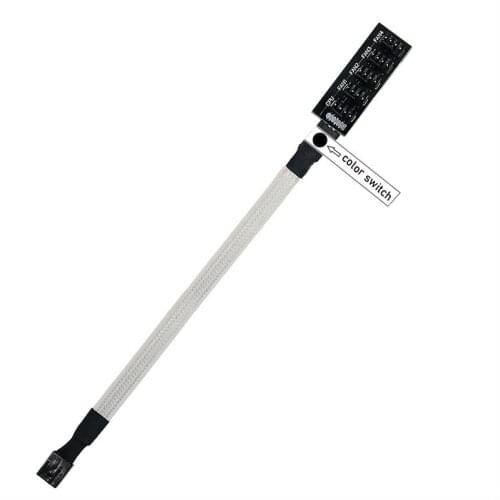 Computer fan 4PIN hub RGB diverse lighting effects 5-bit PWM fan hub 45CM long new