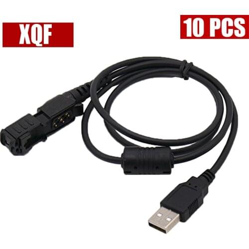 XQF 10PCS USB Programming Cable for MOTOTRBO Radio XPR3300 XPR3500 DP2400 DP2600 PMKN4115 Two Way Radio