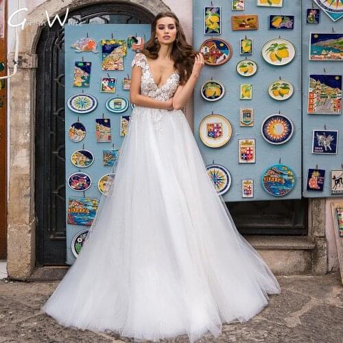 Girl In White vestido de noiva Cap Sleeve Lace Wedding Dress A-lline Bridal Robe Flowers Bride To Be robe de mariée