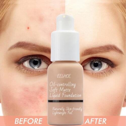 30ml Base Face Liquid Foundation Cream Full Coverage Concealer Oil-control Easy To Wear Soft Face Makeup Foundation Cosmetic New