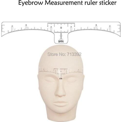100pcs/lot Disposable Accurate Permanent Makeup Eyebrow Shaping Tools Eyebrow Measurement Ruler Sticker For tattoo