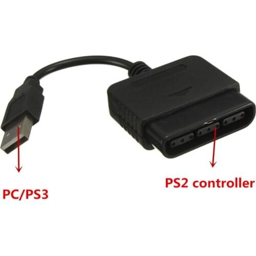 100PCS USB Converter Adapter Cable For PS2 Gaming Controller to For PS3 PC Video Game Adapter Cable