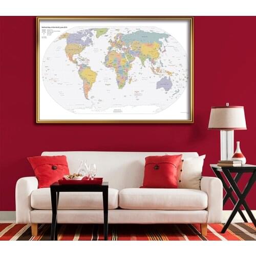2019 Political Map Of The World 150*100 cm Modern Poster Wall Decor Non-woven Canvas Painting Home Decoration School Supplies