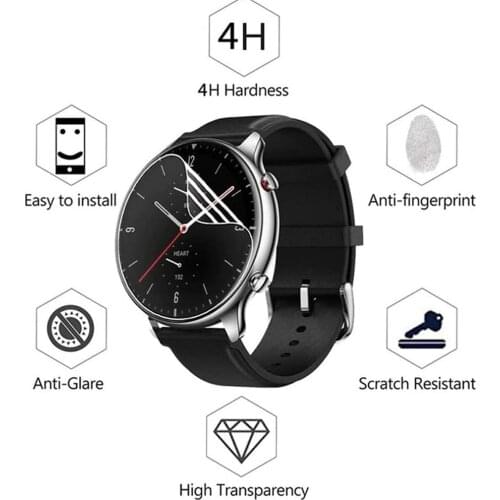 3PC Hydrogel Clear Protective Film Guard Protection For Amazfit GTR 2 Smart Watch Smartwatch films Full Screen Protector Cover
