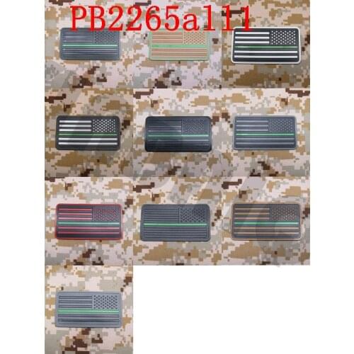3D PVC patch The thin Green line America flag Federal Agents Park Rangers Border Patrol Military Morale opposite