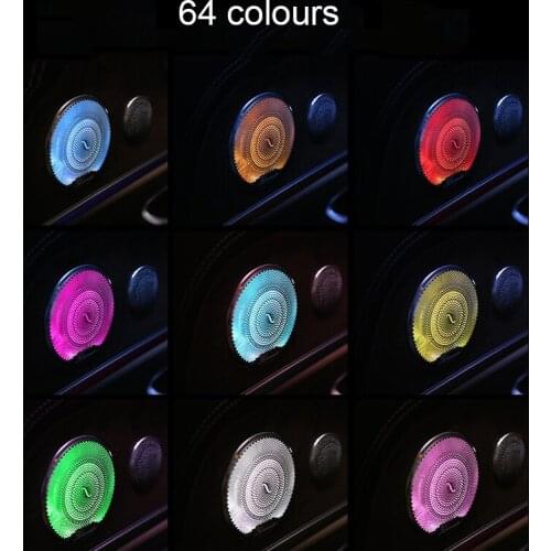 4Pcs LED Audio Sound Speaker cover For Mercedes Benz A C GLC E Class E300L C180 C260 Trim Cover Case Emblem cover