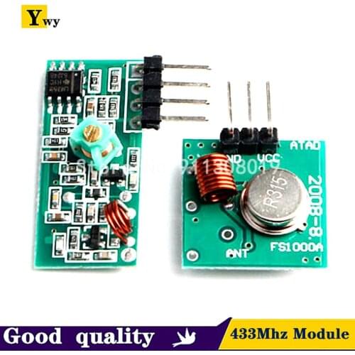 433Mhz RF Wireless Transmitter Module and Receiver Kit 5V DC 433MHZ Wireless For Arduino Raspberry Pi /ARM/MCU WL Diy Kit