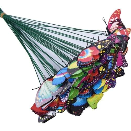 5Pcs/Bunch Butterflies Garden Yard Planter Colorful Whimsical Butterfly Stakes Decoracion Outdoor Decor Flower Pots Decoration