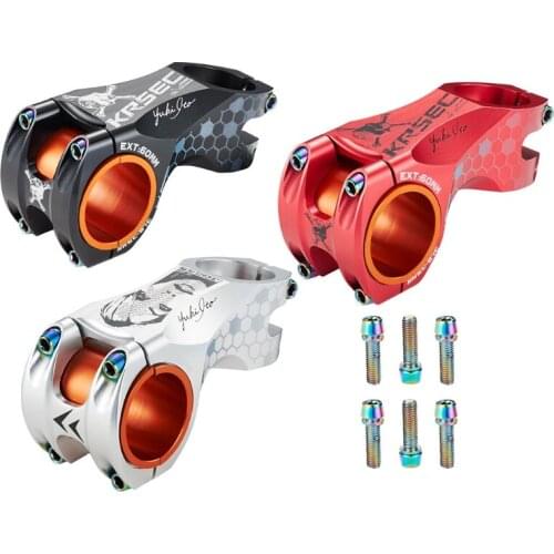 Y1UC 6pcs MTB Road Bike Stem Screws M5/M6 Bicycle Handlebar Titanium Plated Bolts with Washer Cycling Accessories