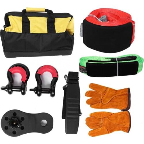 7PCS/Set High Strength Car Tow Strap Towing Ropes Belt Recovery Securing Accessories Car tools Towing Ropes