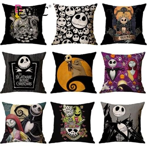 ADEWEL 45cm Anime Halloween Pumpkin Skeleton Witch Almohada Pillow Home Almofadas Decorativas Para Sofá Decorations For Home