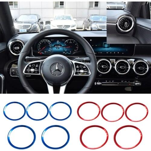Car Air Condition Air Outlet Inner Ring Cover Sticker Fit For Mercedes Benz A W177 B W247 GLB X247 CLA C118 GLA H247 2020 2021