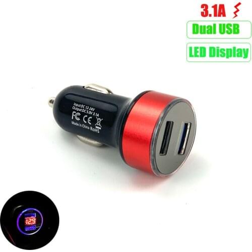 3.1A Dual USB Car Charger LED Display For Acura RLX CL EL CSX ILX MDX NSX RDX RL SLX TLX TSX Vigor ZDX SUV-X