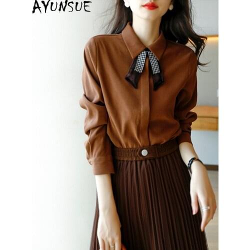 Блузки с бантом AYUNSUE China At AliExpress