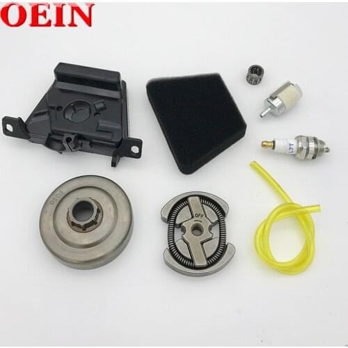 Clutch Drum Air Filter Spark Plug Fit For Partner 350 351 370 371 382 390 Fuel Filter Line Hose Chainsaw Spare Parts