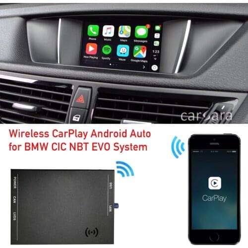 Apple wireless carplay module retrofit android auto interface activation tool for X1 E84 F48 head unit radio screen NBT system