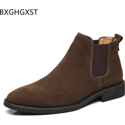 Snow Boots Slip on Shoes Men Ankle Boots Man Chelsea Boots for Men Male Loafers Men Wedding Dress Office 2021 Zapatos De Hombre