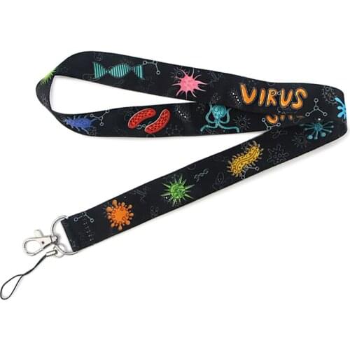 Doctor Viral DNA Keychain Lanyards For Keys ID Card Badge Holder Hang Rope Keyring Neck Straps Webbing Mobile Phone Accessories