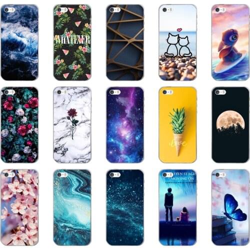 N Phone Case For iPhone 5S 5 S SE Soft Silicone TPU Cute Patterned Paint For iPhone 5S 5 S SE Cases