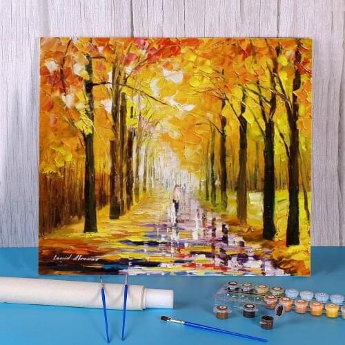 Guardians Gold DIY Painting By Numbers Package Acrylic Paints 50*70 Canvas Pictures Loft Wall Picture For Handiwork