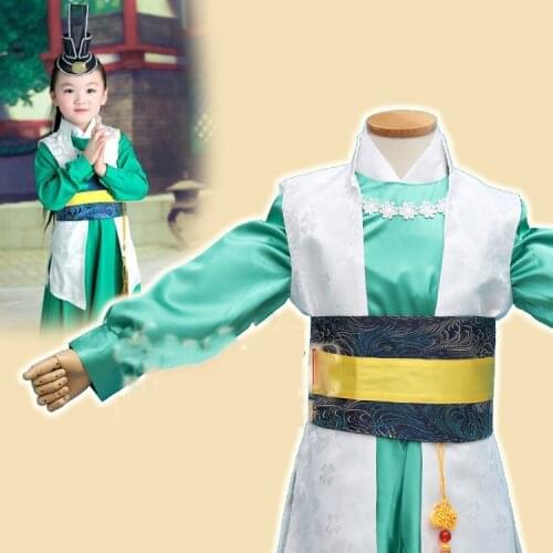 Huan'Er Unisexual Little Boy Little Girl Prince Costume Swordman Costume Photography Costume Traditional Hanfu