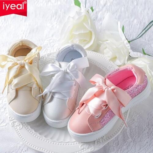 IYEAL Girls' Casual Shoes Spring 2021 New Soft-soled Childrens Shoes Sequins Flat Non-slip Princess Girl Shoes