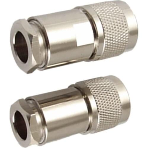 2 Pcs N Type Male Clamp RG8 LMR400 RG165 RG213 7D-FB RF Coaxial Connector