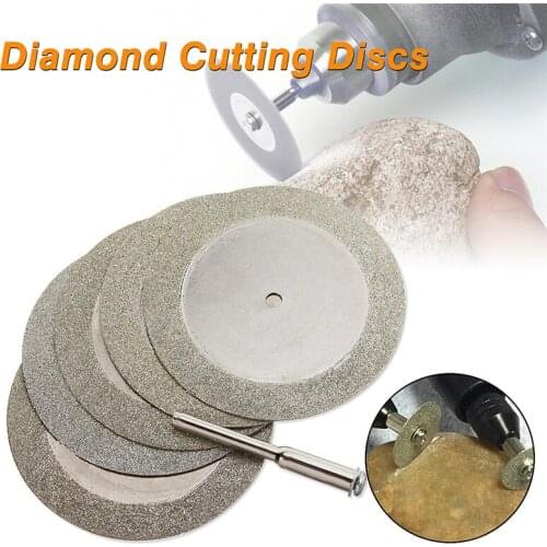 50mm Diamond Cutting Discs Wheel & Drill Bit Rotary Tool Circular Saw Blades Disc Mandrel For Dremel Mini Drill Power Tool