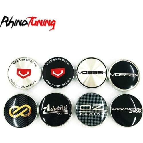 4pcs 69mm 64mm Car Wheel Center Caps Hub Cover Emblem Vossen OZ Racing Work Enkei For E81 E87 F20 F87 E36 E46 E90 E93 LCI
