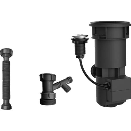 220V Kitchen Garbage Processor Home Fully Automatic Wet Stainless Steel High Speed Drainage Food Garbage Disposal Crusher 100W