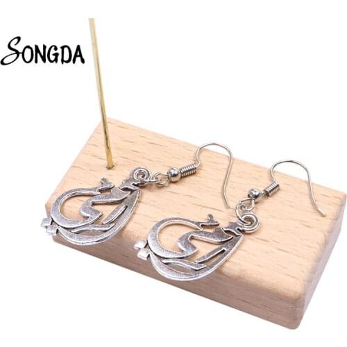 Allah Muslim Islam Dangle Earrings for Women Ear Clip Cartilage Drop Earrings Charms Ramadan Religion Polished Steampunk Jewelry