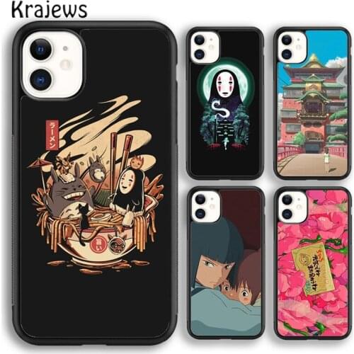 Krajews Anime Spirited Away Studio Ghibli Soft Phone Case Cover For iPhone 5 SE 6s 7 8 plus X XR XS 11 12 pro max Samsung S9 S10